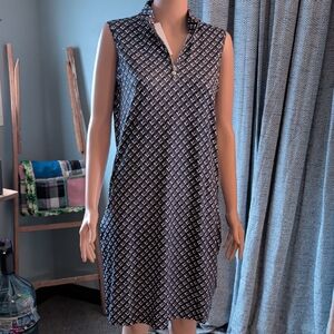 Daily Sports Navy Geometric Midi Dress